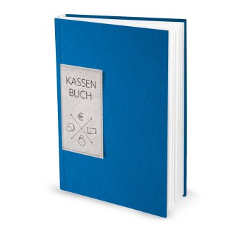 Ordnungsgemäßes Kassenbuch DIN A4 Hardcover - Übersicht Finanzen Ausgaben Einnahmen - blau