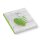 Gästebuch zum Eintragen mit leeren Seiten - Motiv grünes Herz 21 x 21 cm - Hochzeitsgästebuch