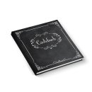 Gästebuch quadratisch 21 x 21 cm schwarz weiß mit leeren Seiten - Buch zum Eintragen