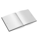 Gästebuch quadratisch 21 x 21 cm schwarz weiß mit leeren Seiten - Buch zum Eintragen