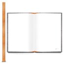 XXL Notizbuch bedruckt in Filz-Optik DIN A4 Hardcover mit leeren Seiten - Blankobuch Tagebuch