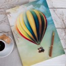 Gro&szlig;es XXL Notizbuch DIN A4 mit leeren Seiten Hardcover - Hei&szlig;luftballon bunt