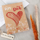 Kleines Notizbuch DIN A5 mit Herz rot - Geschenk Partner Partnerin - Liebe