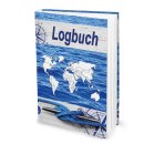Logbuch Adventure blau weiß DIN A4 Hardcover -...