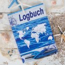 Logbuch Adventure blau wei&szlig; DIN A4 Hardcover - Schiffstagebuch nach amtlichen Vorschriften