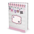 Babytagebuch DIN A4 "Schön, dass du da bist" - leeres Buch zum Beschriften - erstes Jahr rosa