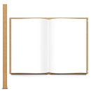 Gästebuch braun schwarz weiß DIN A4 Hardcover mit leeren Seiten - Weltkugel Motiv