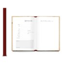 Weinbuch A5 rot beige zum Einschreiben - Notizbuch Ausf&uuml;llbuch als Geschenk f&uuml;r Weinliebhaber