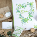 Hochzeitsgästebuch grün weiß DIN A4 -...
