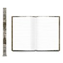 Kleines Notizbuch Tagebuch Reisebuch ALTE WELT DIN A5 Softcover mit Weltkarte-Motiv braun