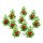 10 St&uuml;ck kleine Mini Frosch Gl&uuml;cksbringer 2,7 cm gr&uuml;n mit Herz rot Deko Figur Miniatur