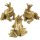 3 goldene Fr&ouml;sche Froschk&ouml;nig Figuren sitzend zum Hinstellen - kleines Geschenk Mitgebsel Deko