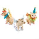 3 lustige Schweine - bunte Gl&uuml;cksschweinchen 8 cm Zirkus Clown Engel Ballerina Figuren