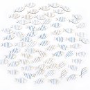 70 Minifische in 4 cm wei&szlig; blau natur - zum Streuen an Taufe Kommunion Firmung