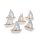 Kleine Segelboote aus Holz 8 cm blau natur 6 Stück