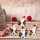 4 Nikolaus Figuren Weihnachtsmann rot weiß braun 7 cm mit Tannenzapfen 