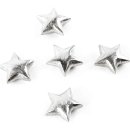 5 kleine Sterne - silberfarbene Streudeko weihnachtlich...