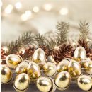 8 goldene Eichelnüsse Nüsse Weihnachtsdeko 7 x 5 cm zum Aufhängen
