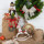 5 kleine Kranz Weihnachtsanhänger rot grün - Mini Weihnachtskranz zum Aufhängen 6 cm