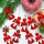 5 weihnachtliche Engel Anh&auml;nger aus Metall rot - Schutzengel zum Aufh&auml;ngen
