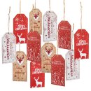 4 x 3 Weihnachtsanhänger rot weiß natur aus Holz 6 x 12 cm Textanhänger Frohe Weihnachten Merry Christmas