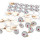 24 Klammern aus Holz + 24 runde Sticker Schön, dass du da bist - grau rot - Deko Gastgeschenk Hochzeit