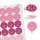 24 runde Holzklammern + 24 Sticker Sch&ouml;n, dass du da bist rosa pink - Give-Away Taufe Kommunion M&auml;dchen