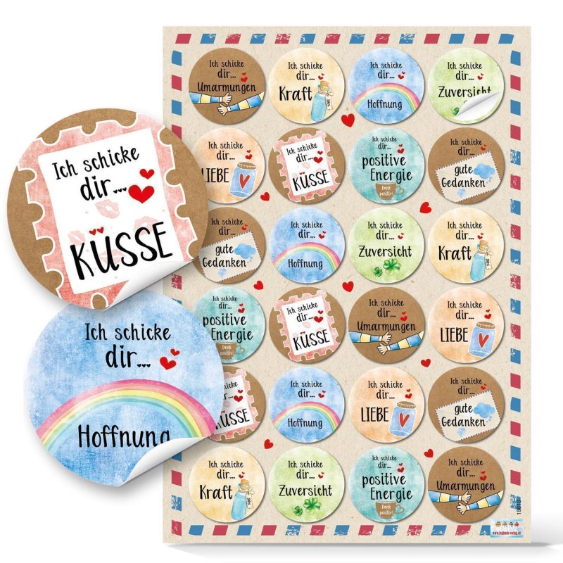 Deko Aufkleber Set - 131 Sticker zu den Themen Motivation Kraft Liebe