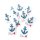10 kleine maritime Geschenke - blau türkise Holzanker + Karte Nur eine klitzekleine Kleinigkeit