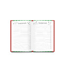 Leeres A5 Weihnachtsplätzchen Backbuch MEINE PLÄTZCHEN braun rot grün - Rezeptbuch weihnachtlich