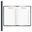 Kleines DIY Rezeptbuch mit leeren Seiten DIN A5 schwarz wei&szlig; Tafelkreide-Stil