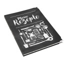 Rezeptbücher Set - 2 leere Kochbücher zum Selberschreiben A4 + A5 schwarz weiß 