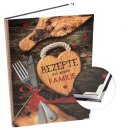 DIY Rezeptbuch REZEPTE AUS UNSERER FAMILIE braun rot DIN A4 mit Metallecken - Familienrezepte aufschreiben