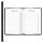 Kleines DIY Rezeptbuch mit leeren Seiten DIN A5 schwarz weiß Tafelkreide-Stil mti Metallecken