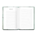 XXL Rezeptbuch mit leeren Seiten - eigenes Kochbuch - grün silber Shabby Chic Hardcover DIN A4 mit Metallecken