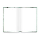 XXL Rezeptbuch mit leeren Seiten - eigenes Kochbuch - grün silber Shabby Chic Hardcover DIN A4 mit Metallecken