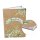 Gästebuch in Kraftpapieroptik mit Blätterranken DIN A4 grün braun mit leeren Seiten & Metallecken