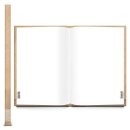 Großes Blanko Notizbuch DIN A4 beige braun NOTES - Tagebuch Ideenbuch mit Metallecken
