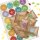 24 kleine Gummibärchen Tüten mit bunten Aufklebern mit Sprüchen - Give-Away 