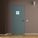 WC-Schild Türschild Badezimmer blau weiß...