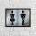 WC Schild T&uuml;rschild modern schwarz grau Mann Frau gemischt Toilette Toilettenschild Klo 20 x 15 cm
