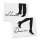 Modernes Toilettenschilder Set Damen + Herren mit Motiv Beine - WC-Schilder grau wei&szlig; mit Klebepunkten