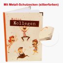 Abschiedsbuch MEINE KOLLEGEN DIN A4 mit Metallecken - Abschiedsgeschenk Firma