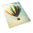 Großes XXL Notizbuch DIN A4 mit leeren Seiten Hardcover mit Metallecken - Heißluftballon bunt