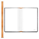 XXL Notizbuch bedruckt in Filz-Optik DIN A4 Hardcover mit leeren Seiten - Blankobuch mit Metallecken
