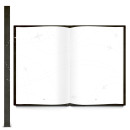 Reisebuch DAHIN GING DIE REISE schwarz rot mit leeren Seiten DIN A4 mit Metallecken