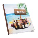 Leeres Notizbuch DIN A5 - Reisebuch mit leeren Seiten - Geschenk Urlaub Reise mit Metallecken