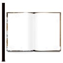 Großes Rezeptbuch braun schwarz weiß mit leeren Seiten DIN A4 mit Metallecken - Geschenk Küche
