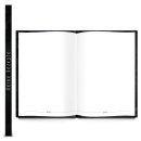 Gro&szlig;es Rezeptbuch DIN A4 mit leeren Seiten zum Selberschreiben - eigenes Kochbuch schwarz wei&szlig; mit Metallecken
