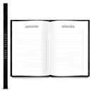 Gro&szlig;es Rezeptbuch DIN A4 mit leeren Seiten zum Selberschreiben - eigenes Kochbuch schwarz wei&szlig; mit Metallecken
